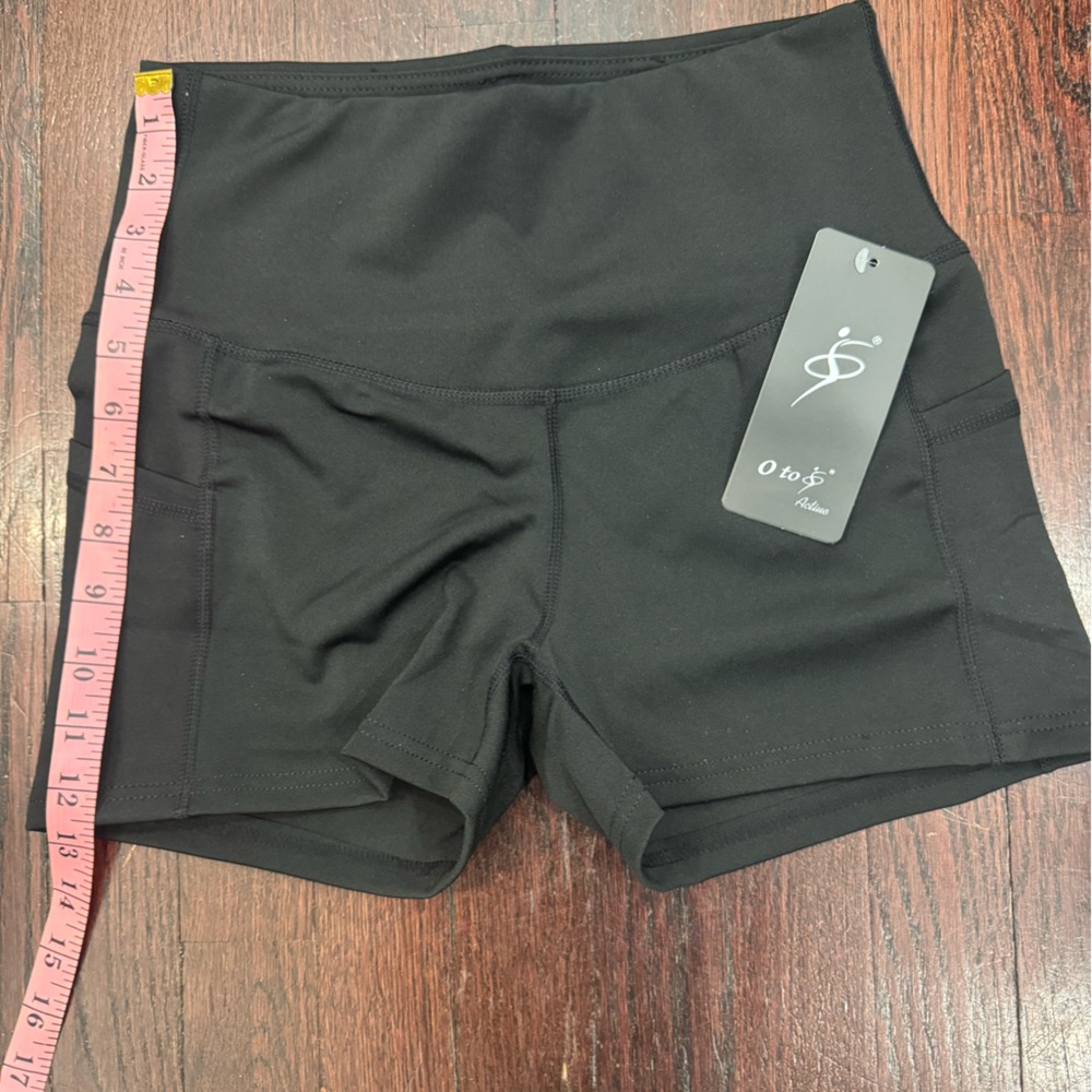 Black High-Waisted Shorts 027